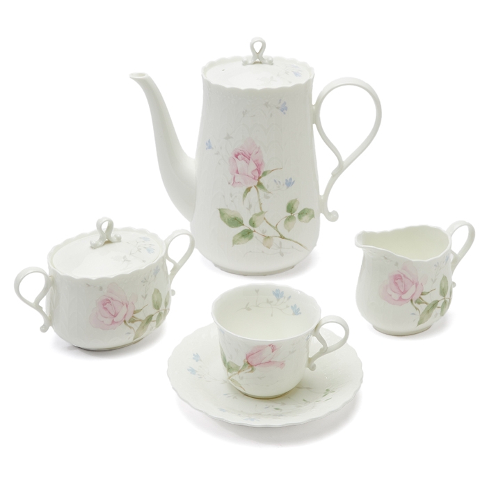 April Rose 17 Parça Porselen Çay Takımı
