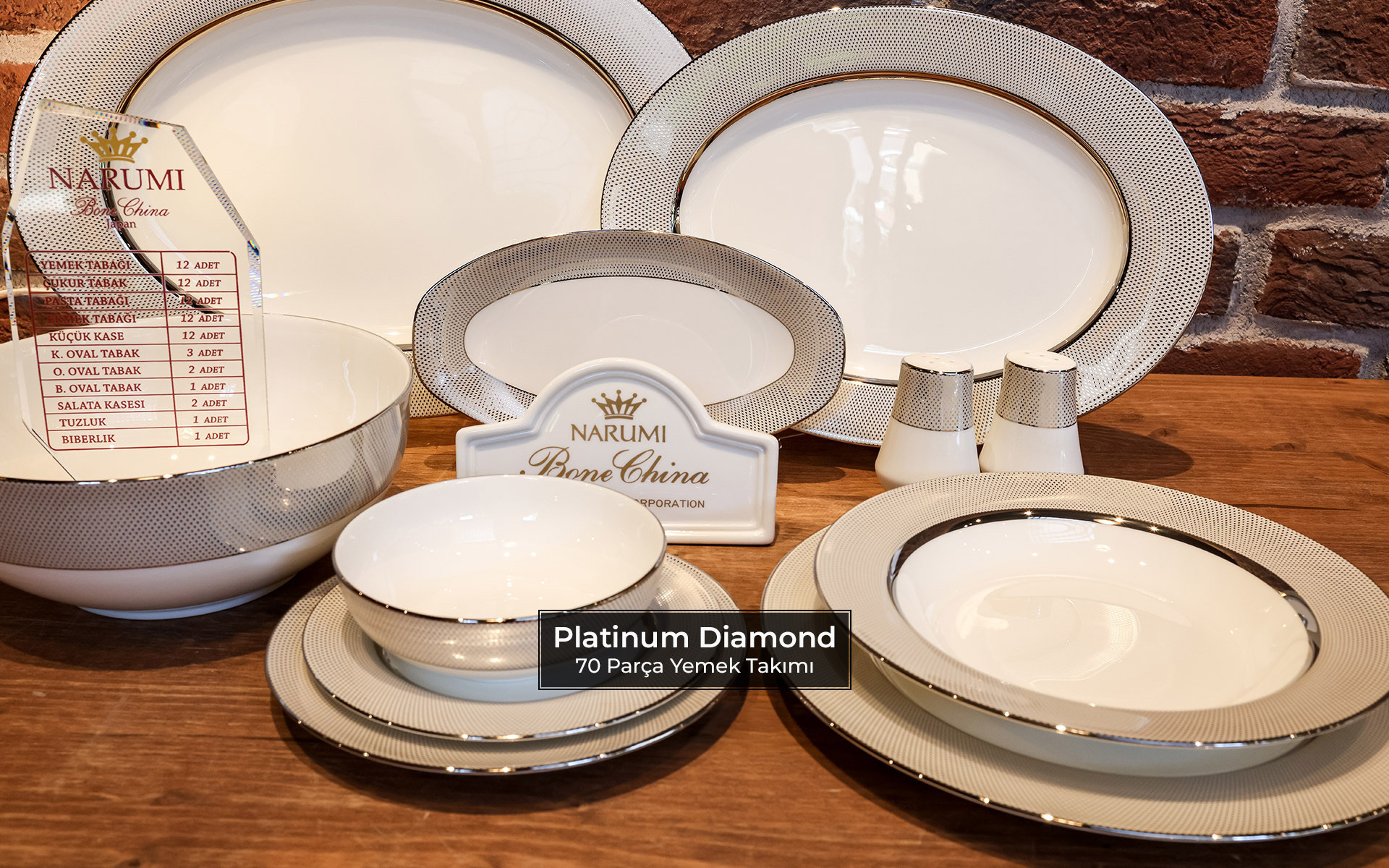 Platinum Diamond 70 Parça Yemek Takımı